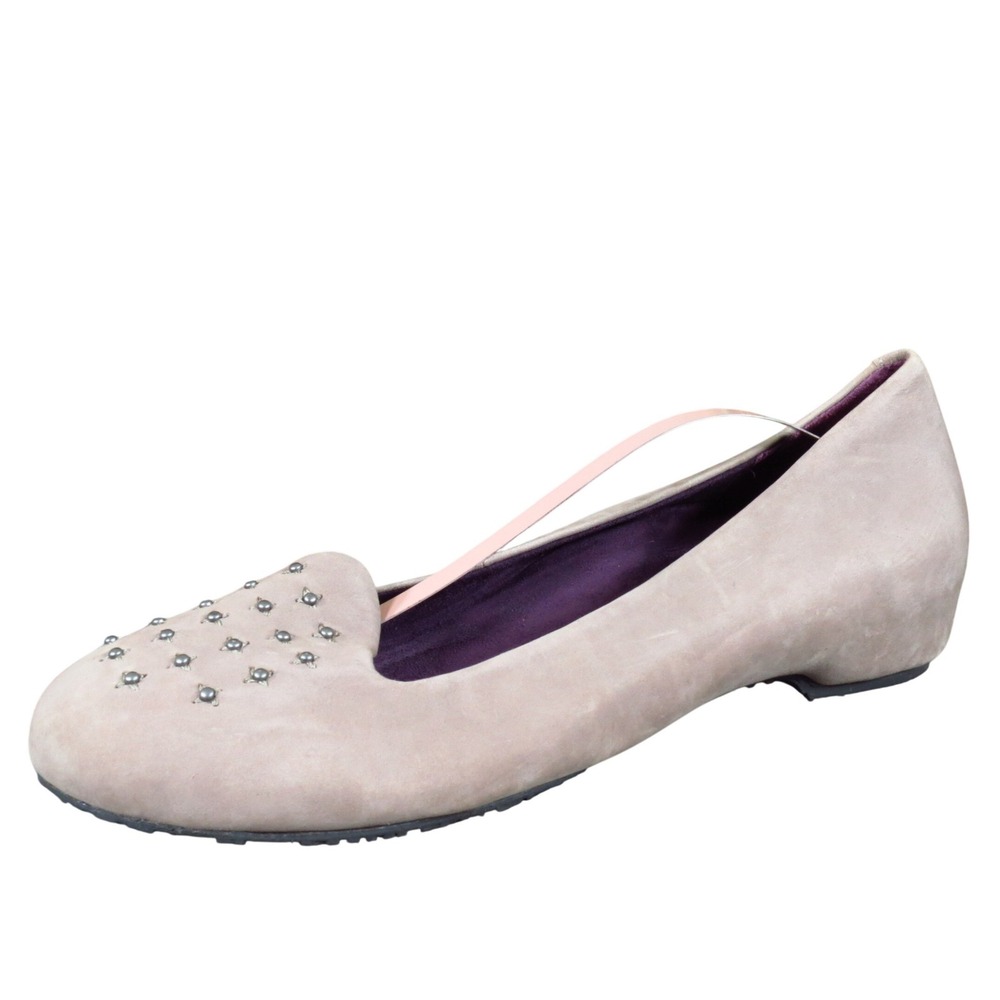 Dr. Weil Chelsea‎ Women Casual Flats Size 9.5 Leather Studded Taupe Beige
